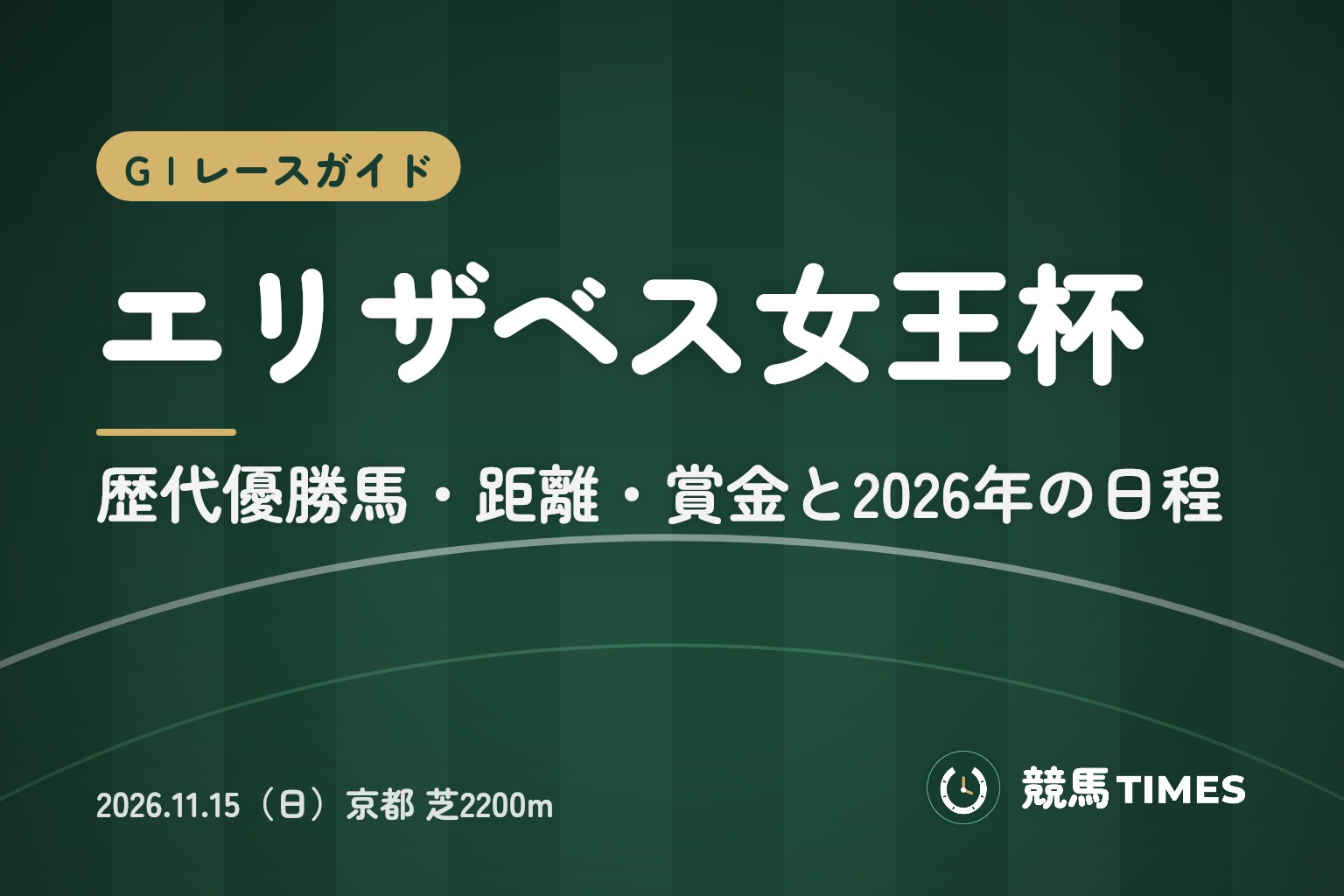 エリザベス女王杯とは｜歴代優勝馬・タイム・距離・賞金と2026年の日程