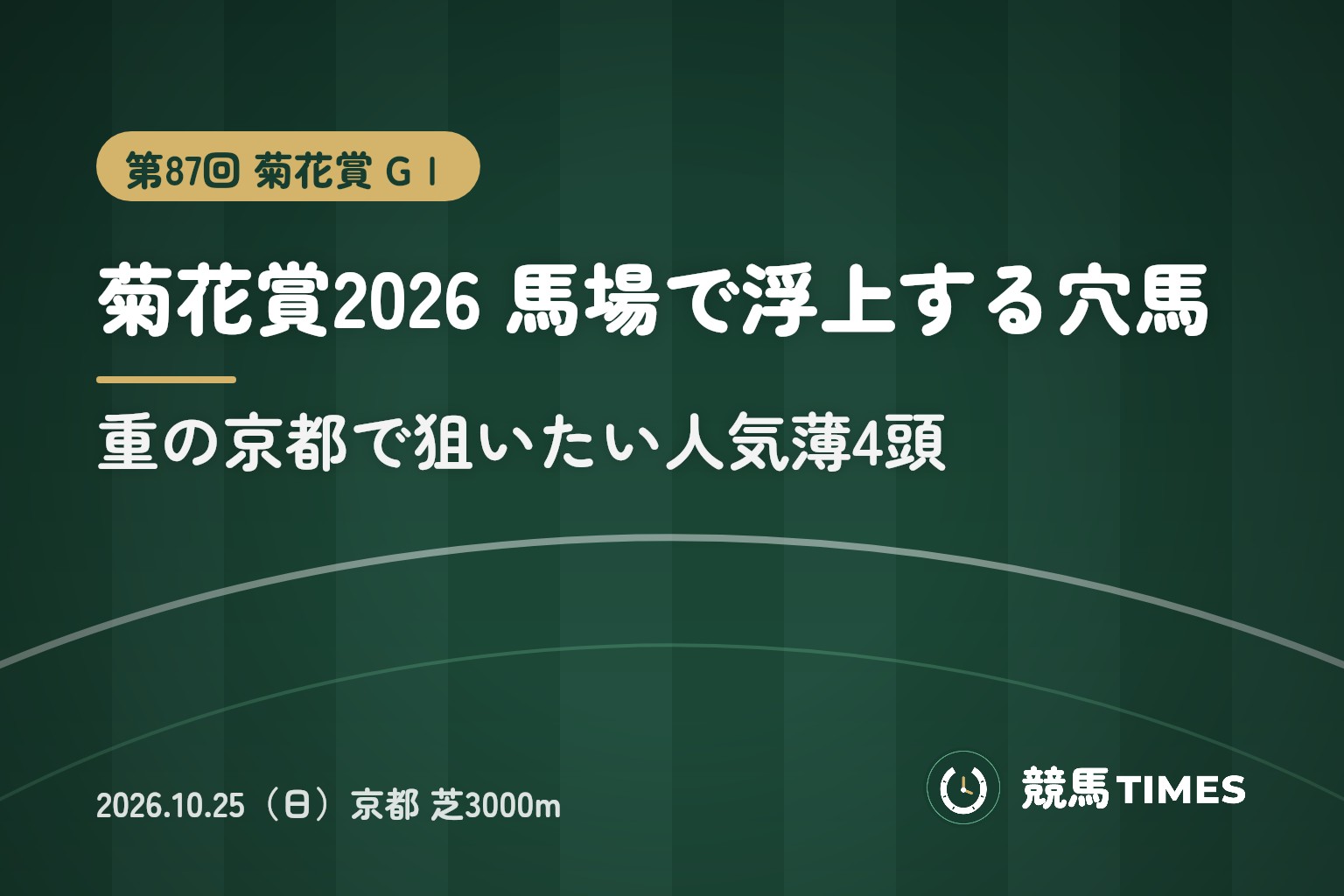 菊花賞2026 馬場で浮上する穴馬