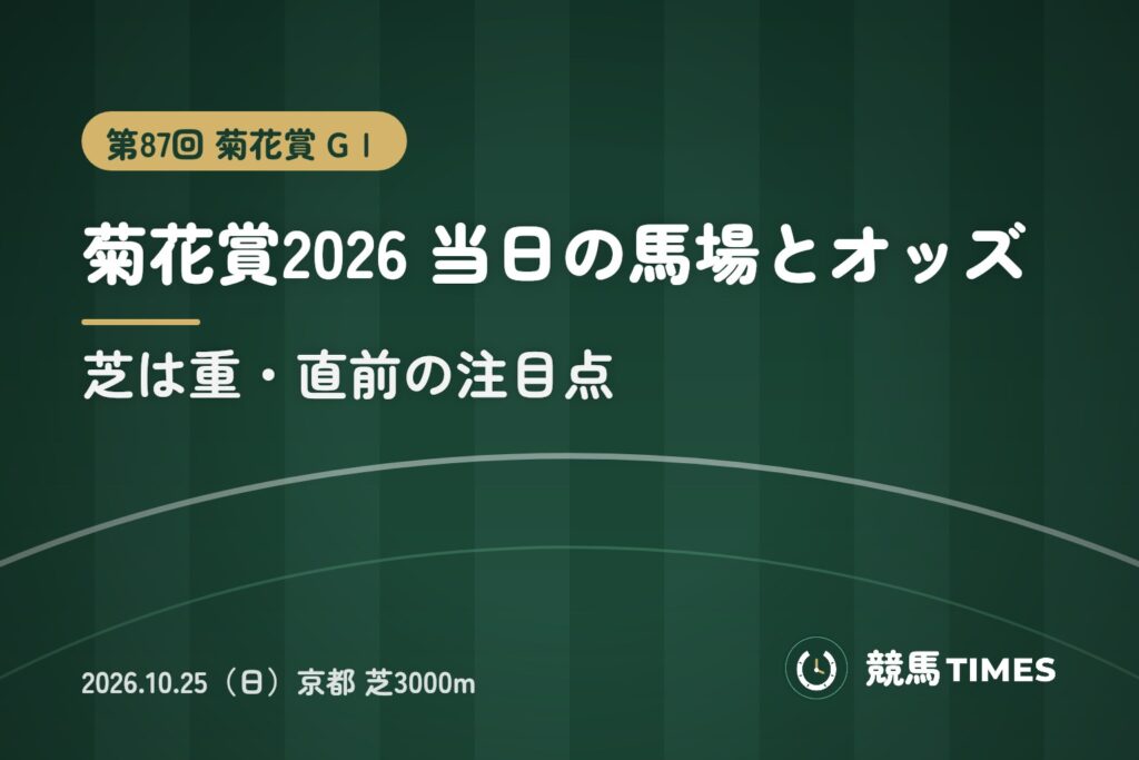 菊花賞2026 当日の馬場とオッズ 芝は重・直前の注目点