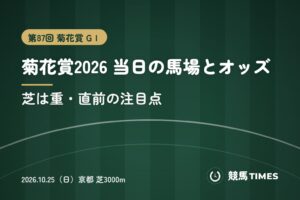 菊花賞2026 当日の馬場とオッズ 芝は重・直前の注目点